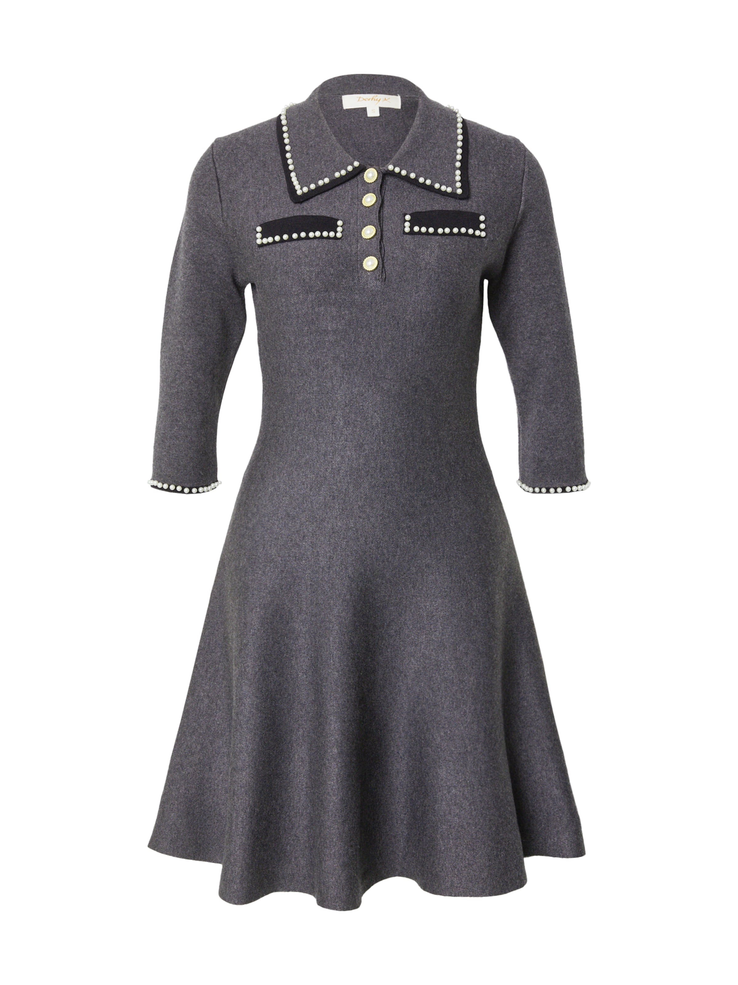 Derhy Плетена рокля 'CAMERON' в черно: отпред