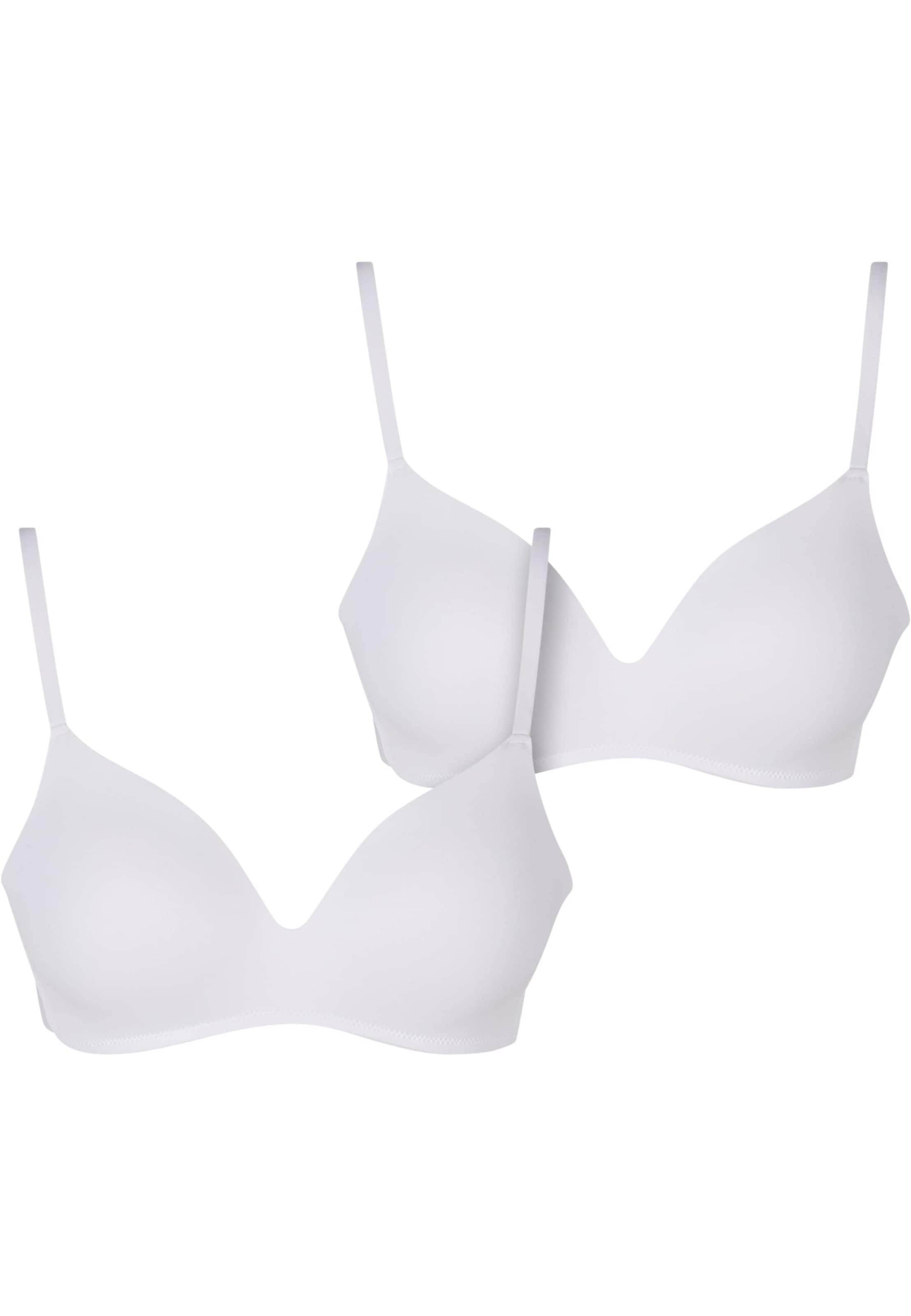 Urban Classics T-shirt Bra in White: front
