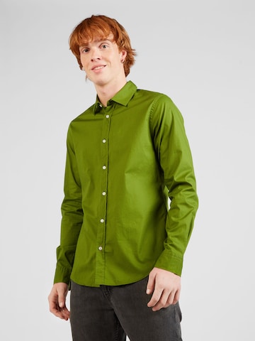 SCOTCH & SODA Slim Fit Skjorte 'Essential' i grøn: forside