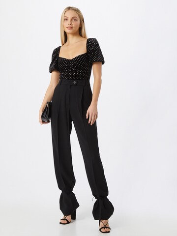 Miss Selfridge Shirt Bodysuit in Black