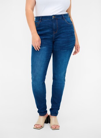 Zizzi Skinny Jeans 'AMY' i blå: forside