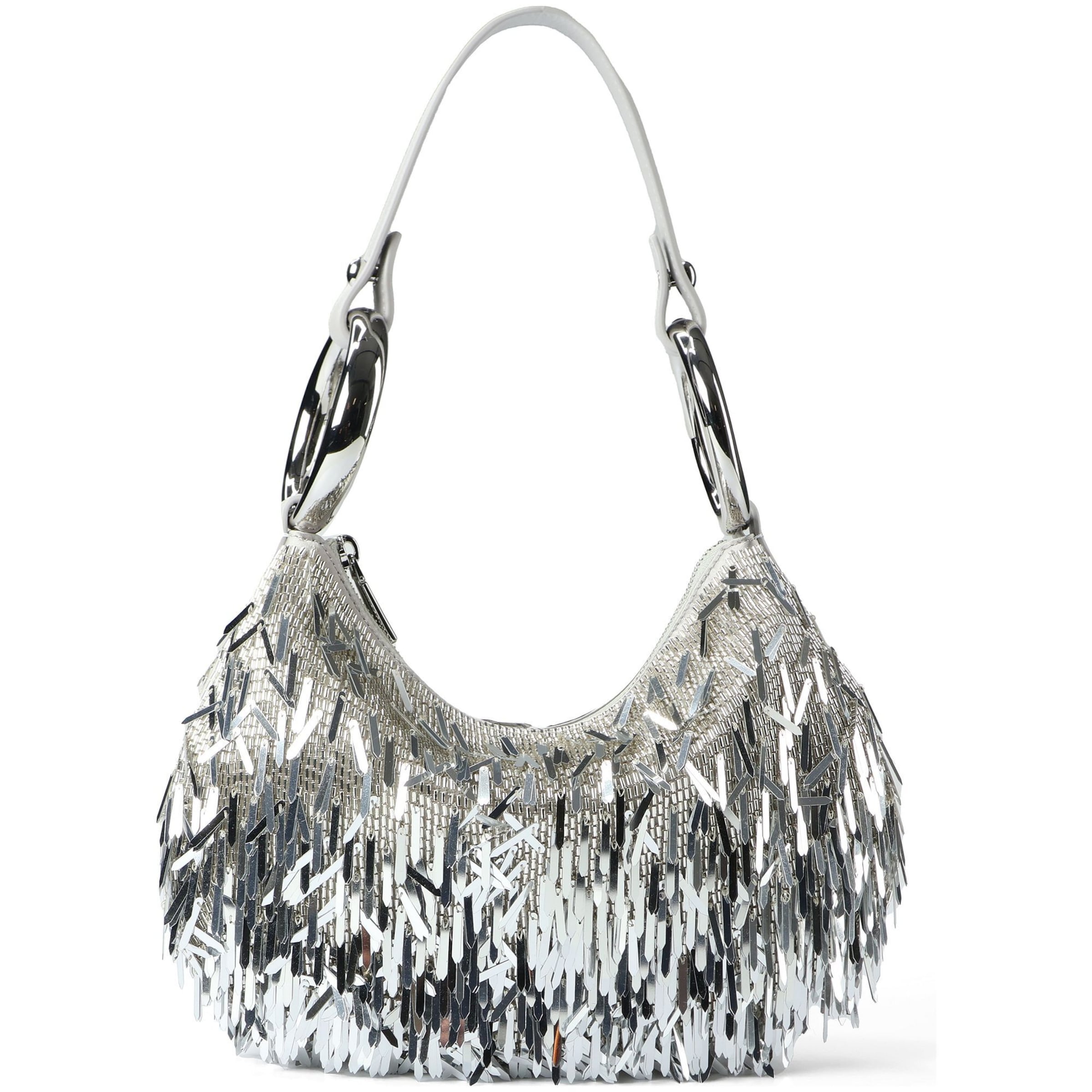 Sac bandoulière 'The Bangle' Kate Spade en argent : devant