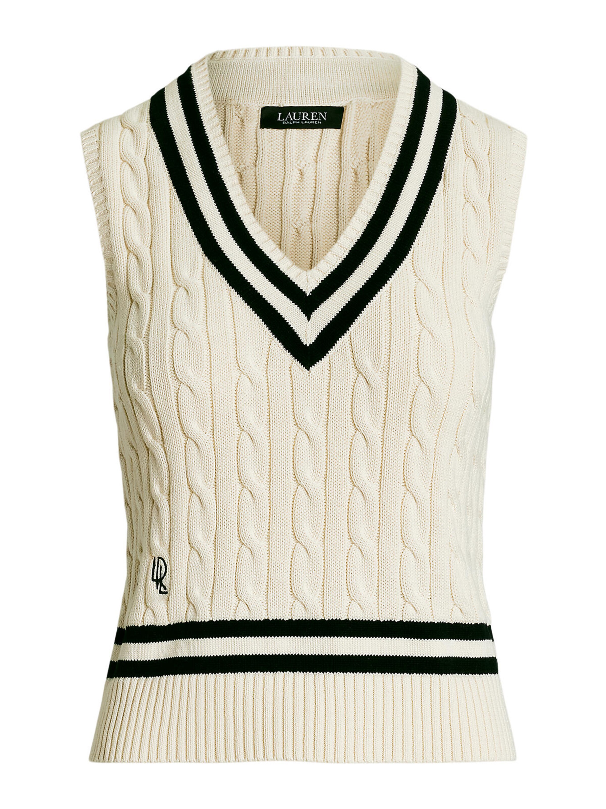 Lauren Ralph Lauren Vyšívaný top - Béžová: predná strana