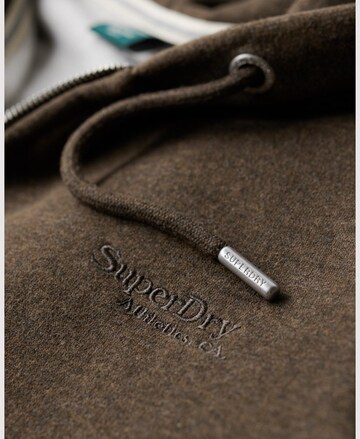 Superdry Zip-Up Hoodie 'Essential' in Brown