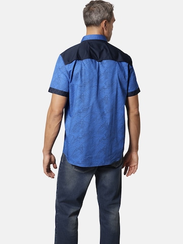 Jan Vanderstorm Comfort fit Button Up Shirt ' Lysander ' in Blue
