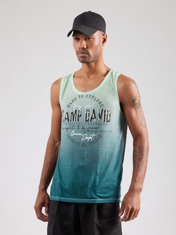 CAMP DAVID - Camiseta en verde: frente