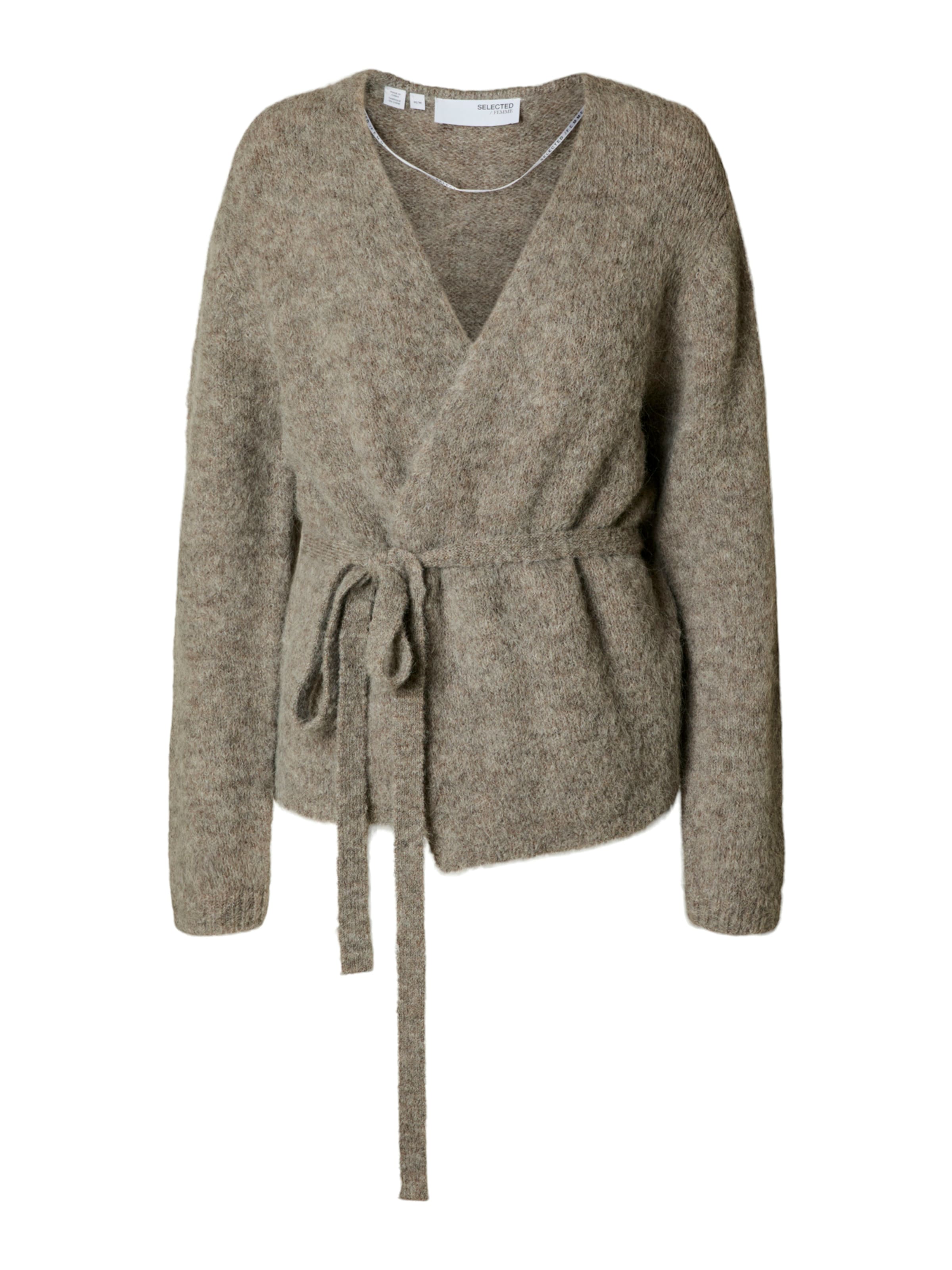 SELECTED Cardigan 'SLFGABELLA' i grå: forside