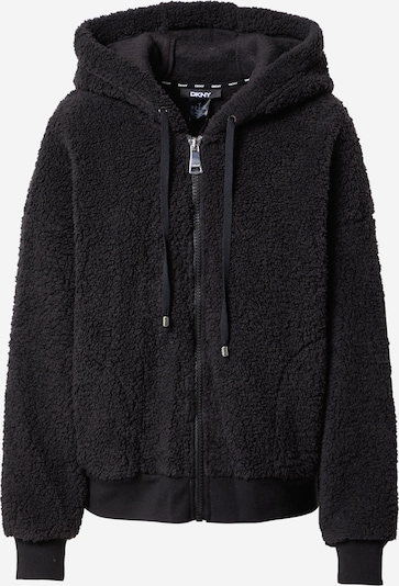 DKNY Fleece jas in de kleur Zwart, Productweergave