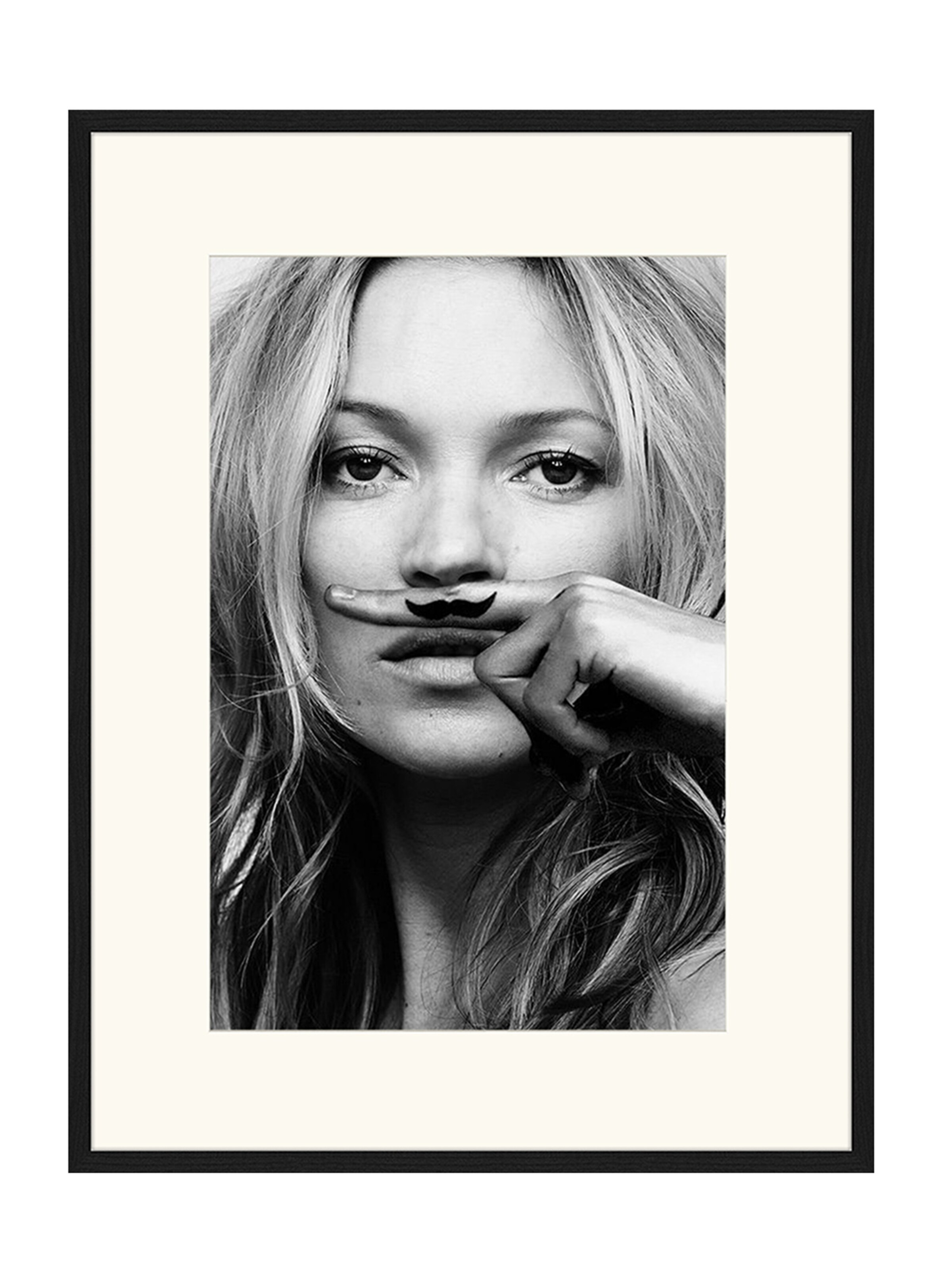 Liv Corday Image 'Mustache' in Black: front