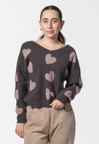 Pullover 'Lovely Wollma' di Kleinigkeit in grigio: frontale