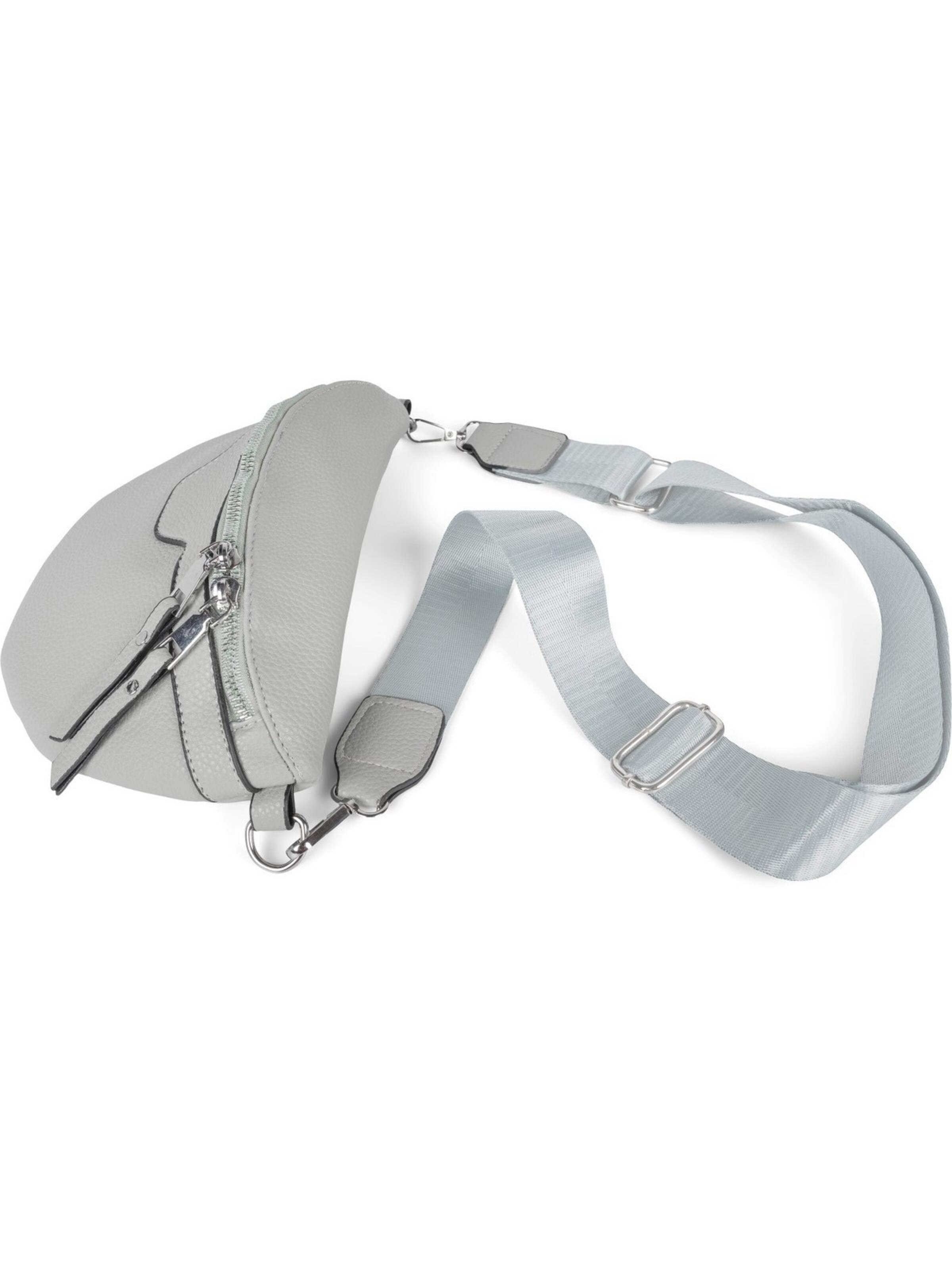 styleBREAKER Umhängetasche 'Halbmond Umhängetasche Uni'‌‌‌‌‌‌‌ in Grau