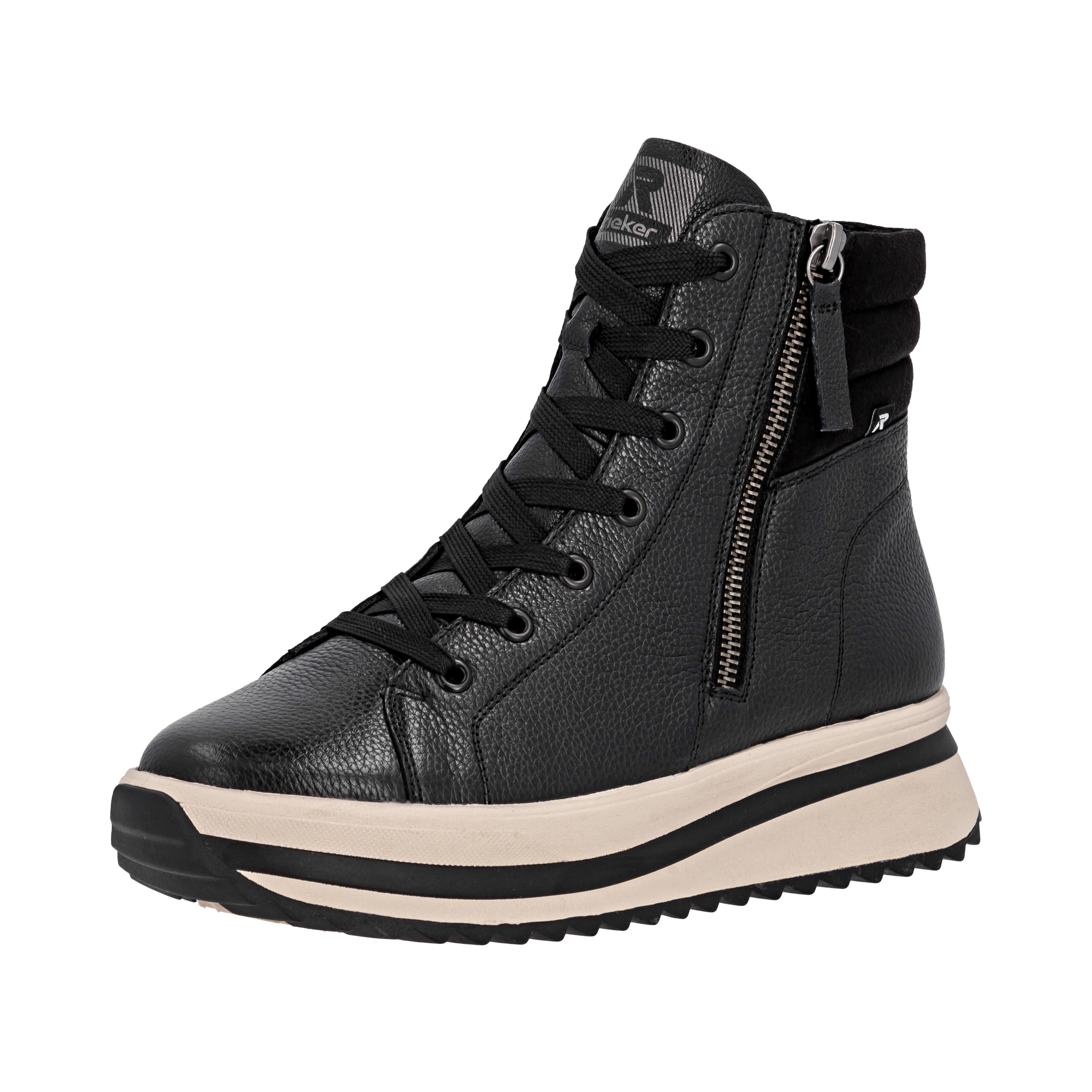 Boots Rieker en noir : devant