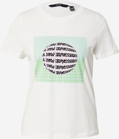VERO MODA Camiseta 'BIBIFRANCIS' en verde pastel / verde claro / negro / blanco, Vista del producto
