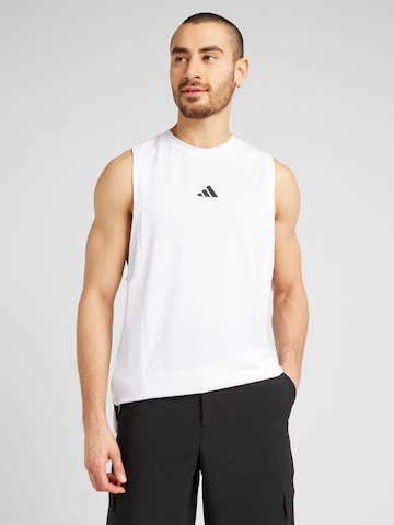ADIDAS PERFORMANCETehnička sportska majica 'D4T Workout' - bijela boja: prednji dio