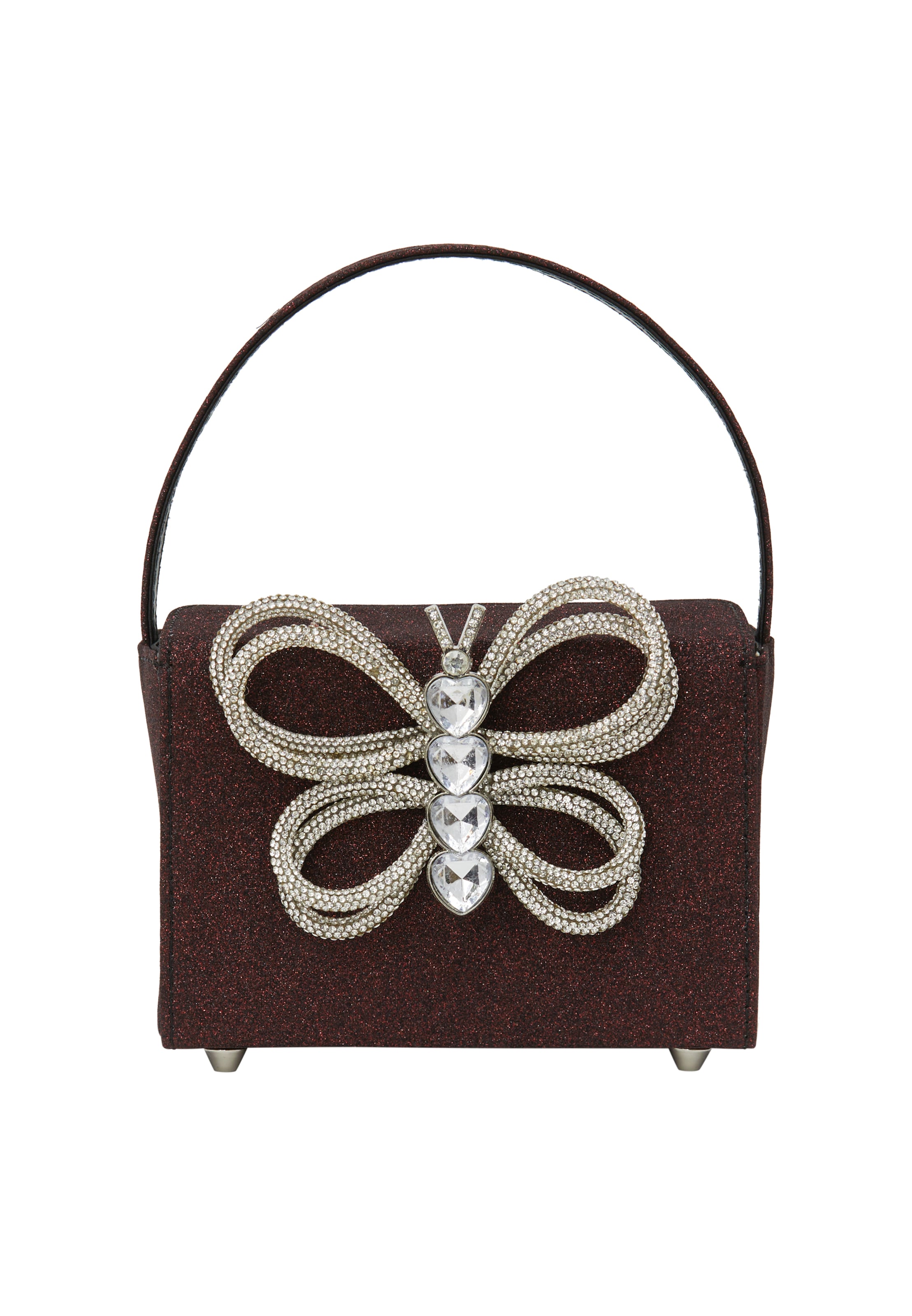 KRZY Ročna torbica | temno rjava / srebrna barva, Prikaz izdelka