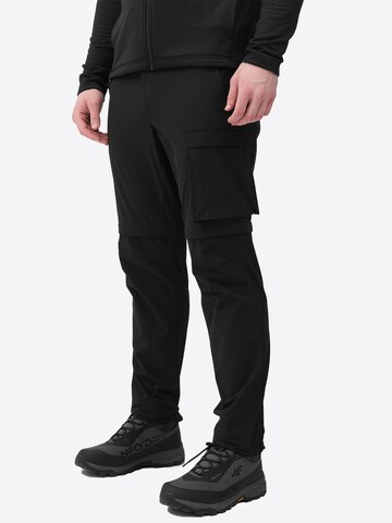 Regular Pantaloni outdoor de la 4F pe negru: față