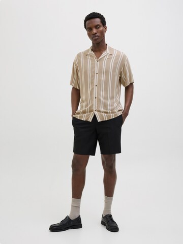 JACK & JONES Comfort fit Overhemd 'JJEJeff' in Beige
