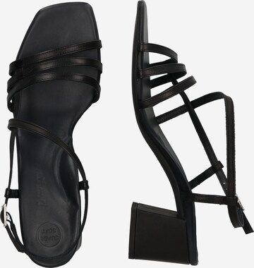 Paul Green Páskové sandály – černá