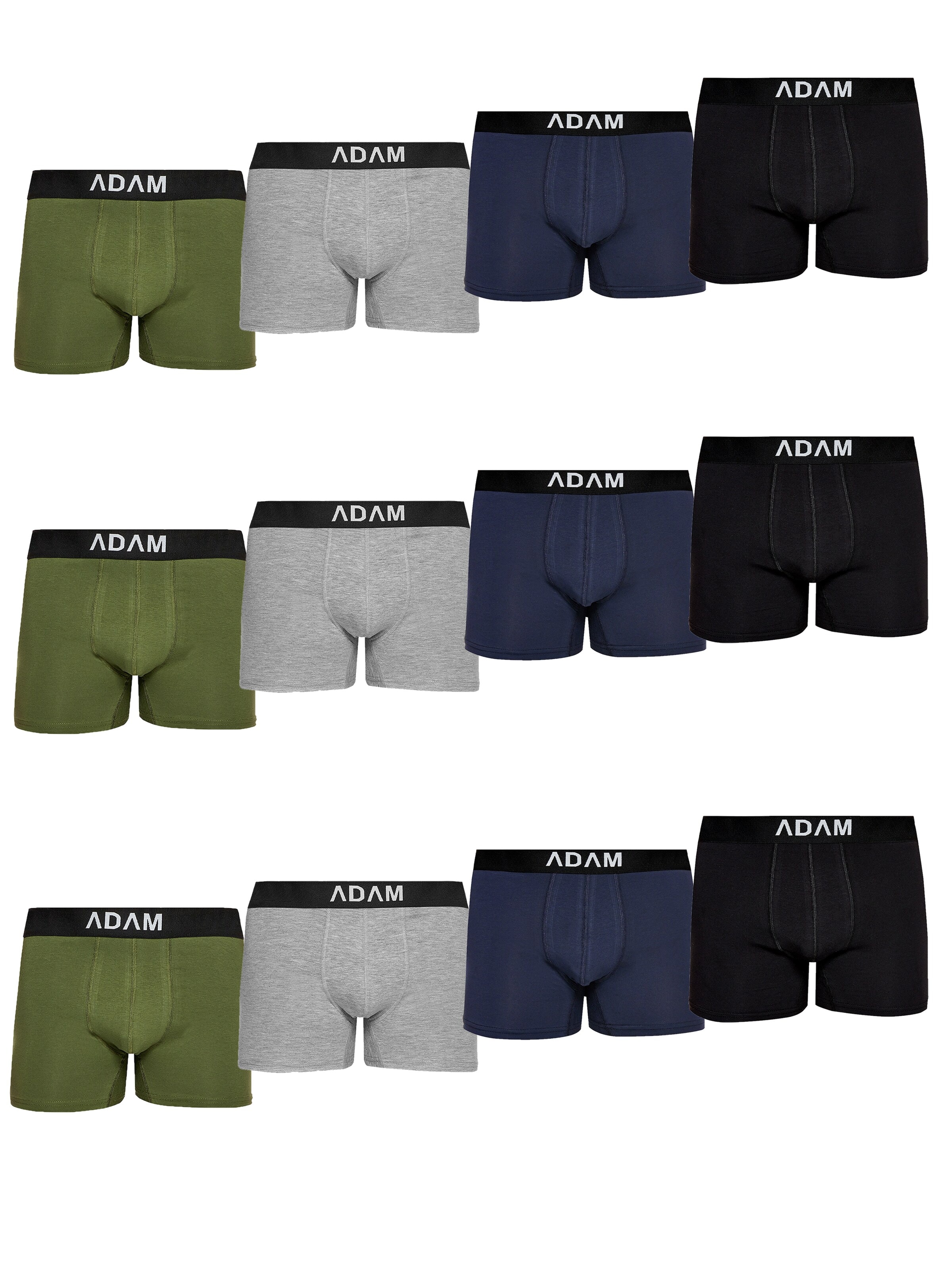 Adam Boxer shorts '12er Pack' in Green: front