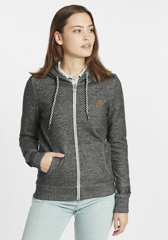 Oxmo Zip-Up Hoodie 'Celia' in Grey: front