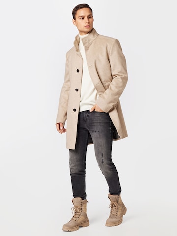 JOOP! Between-Seasons Coat 'Maron' in Beige