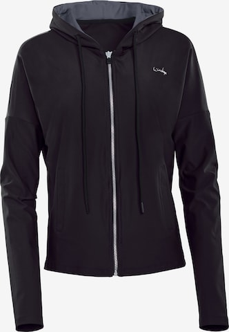 Giacca sportiva 'J008C' di Winshape in nero: frontale