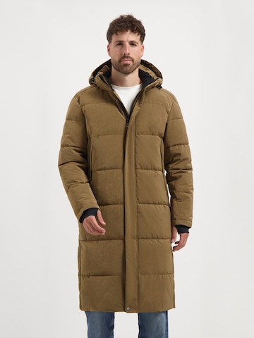Manteau d’hiver 'Kalmar' Travelin en marron : devant