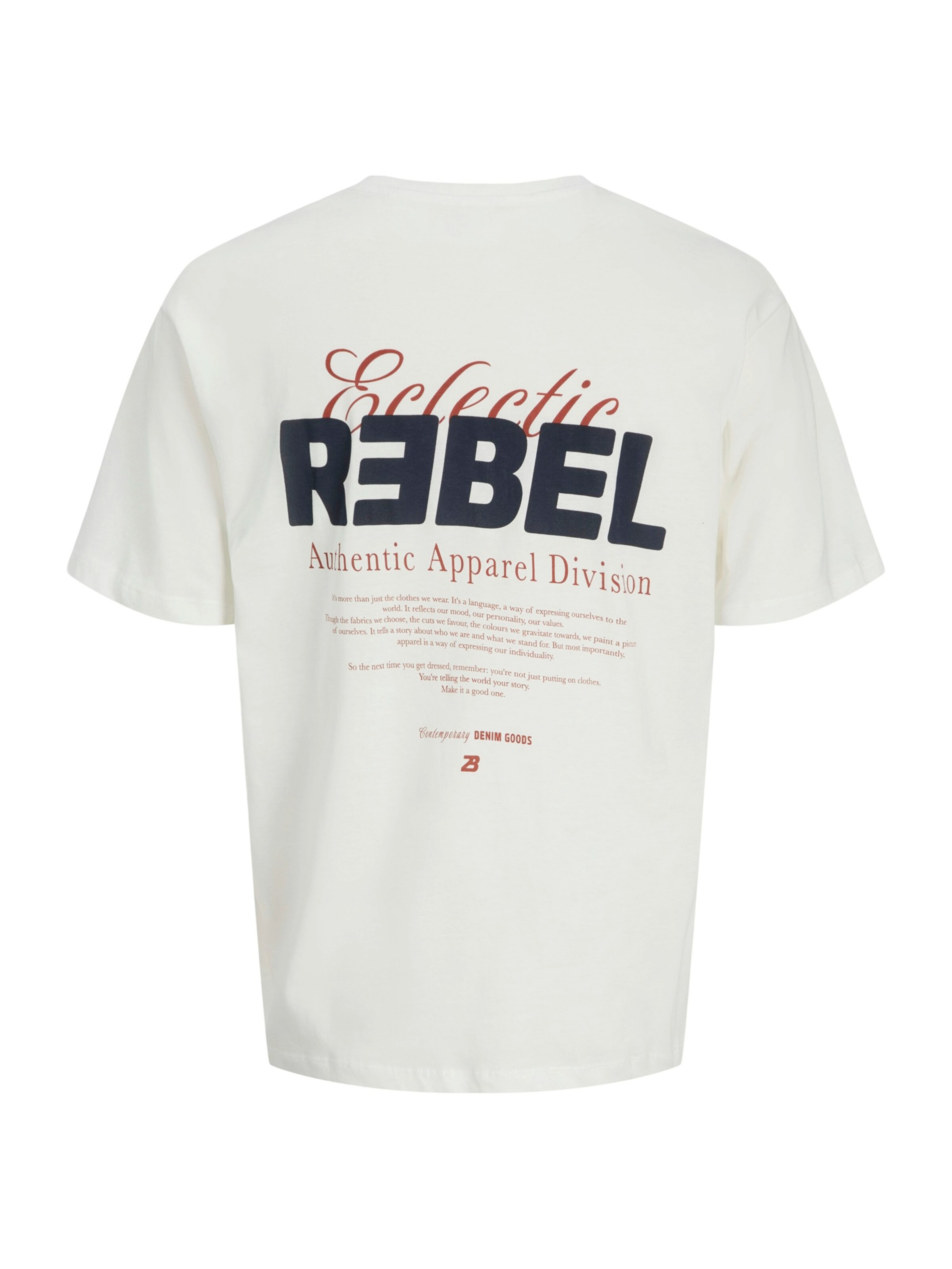 JJ Rebel - Camiseta 'JREBJIM' en blanco