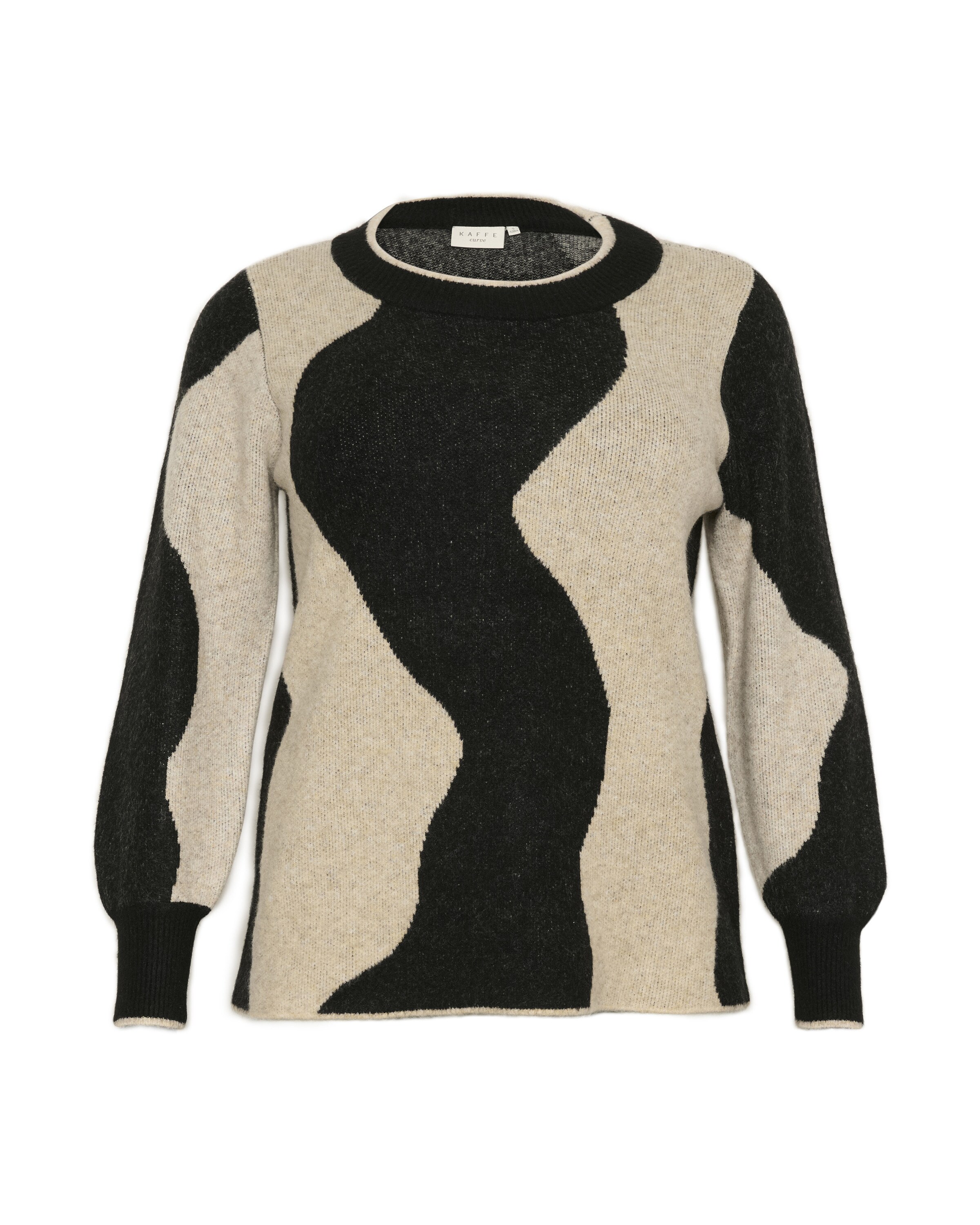 Pull-over 'Vilma' KAFFE CURVE en beige : devant