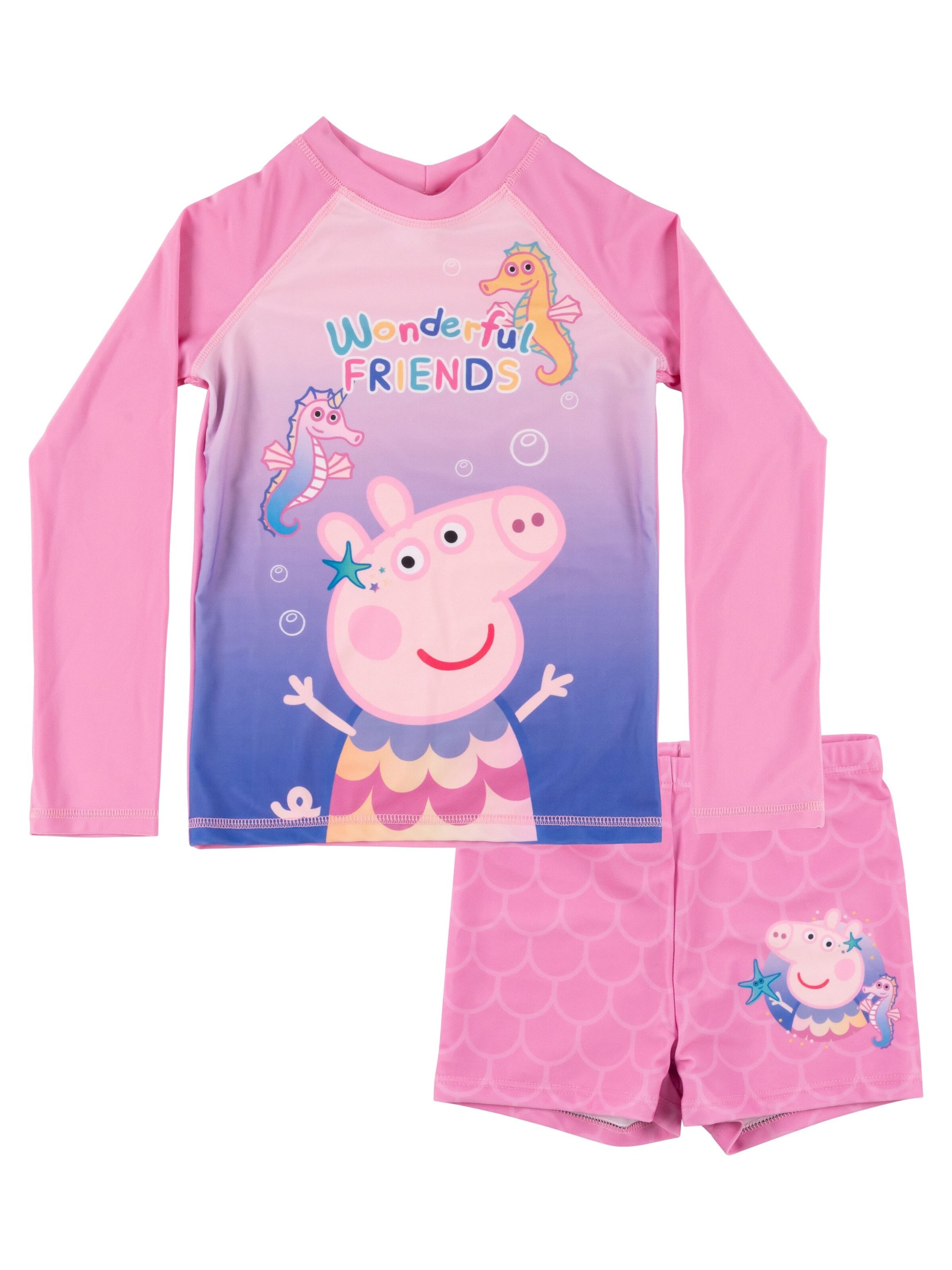 Peppa Pig Sportbademode 'Peppa Wutz UV-Schutz 30'‌ in Pink: Vorderseite