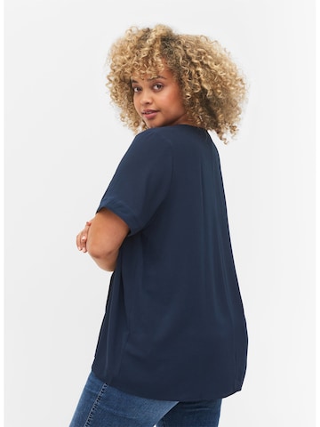 Zizzi Bluse 'Anni' in Blau