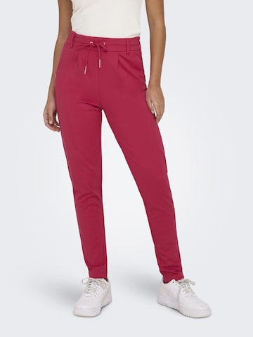 Coupe slim Pantalon à pince 'Poptrash' ONLY en rose : devant