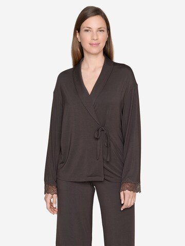 JOOP! Gebreid vest ' Loungewear ' in Bruin: voorkant