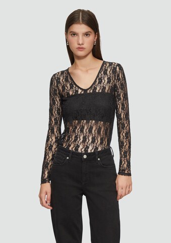 QS Shirt in Schwarz: Vorderseite