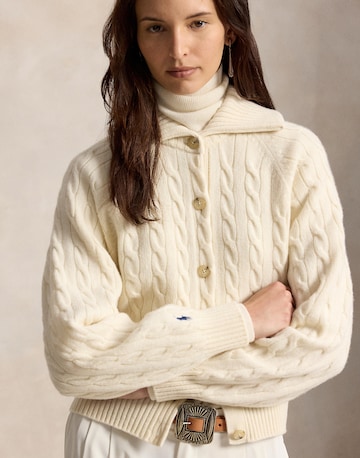 Polo Ralph Lauren Πλεκτή ζακέτα σε λευκό
