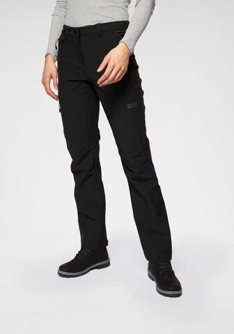 JACK WOLFSKIN Regular Outdoor Pants 'Activate' in Black: front