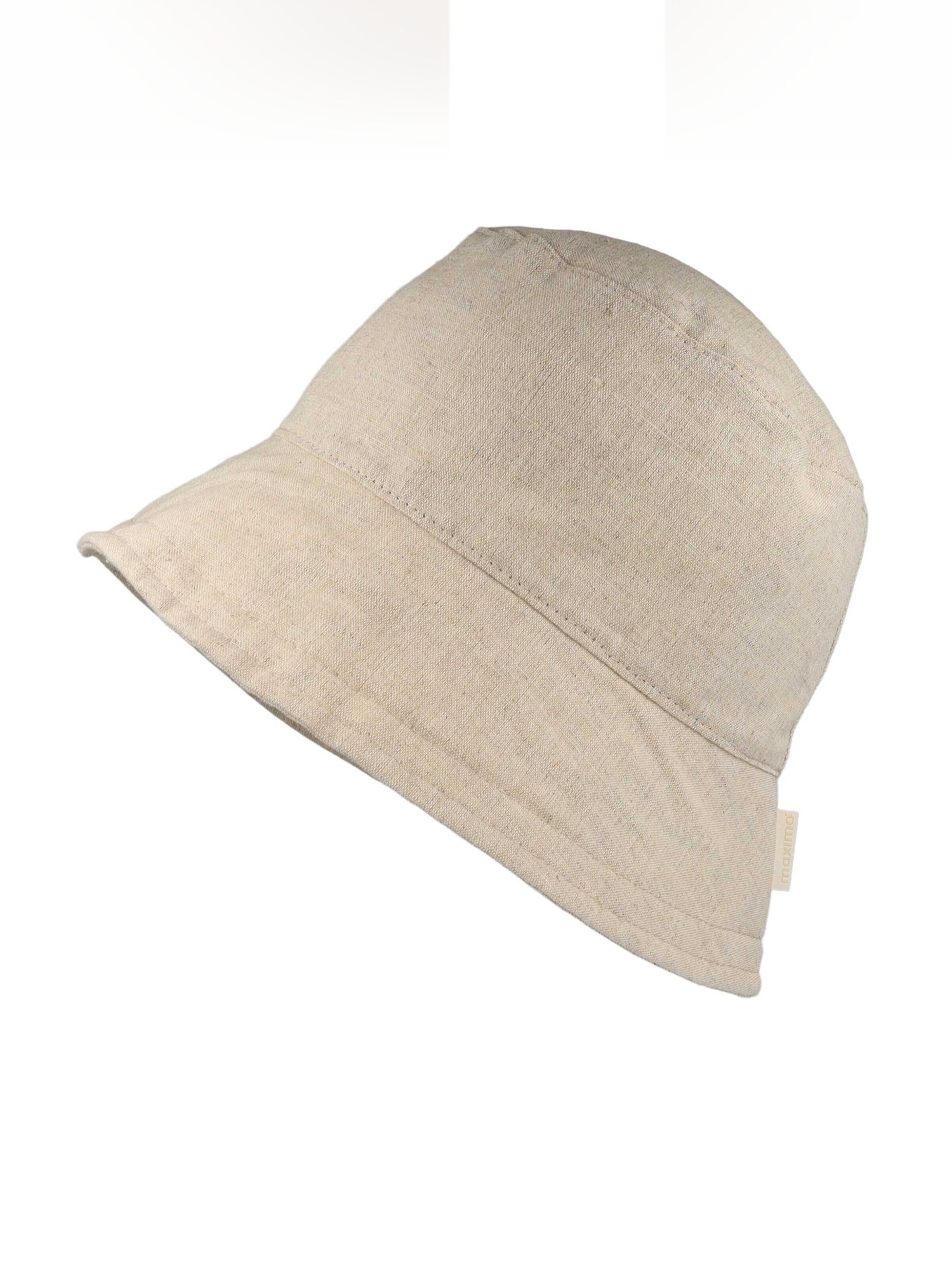 MAXIMO Hat 'GOTS MINI-Hut,Leinenoptik, uni Futter, UV 50' in Beige