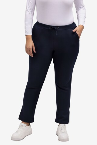 Ulla Popken Regular Broek in Blauw: voorkant