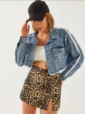 Bianco Lucci - Casaco meia-estação em azul: frente