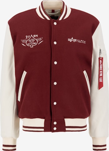 raudona ALPHA INDUSTRIES Demisezoninė striukė 'Varsity Air Force': priekis