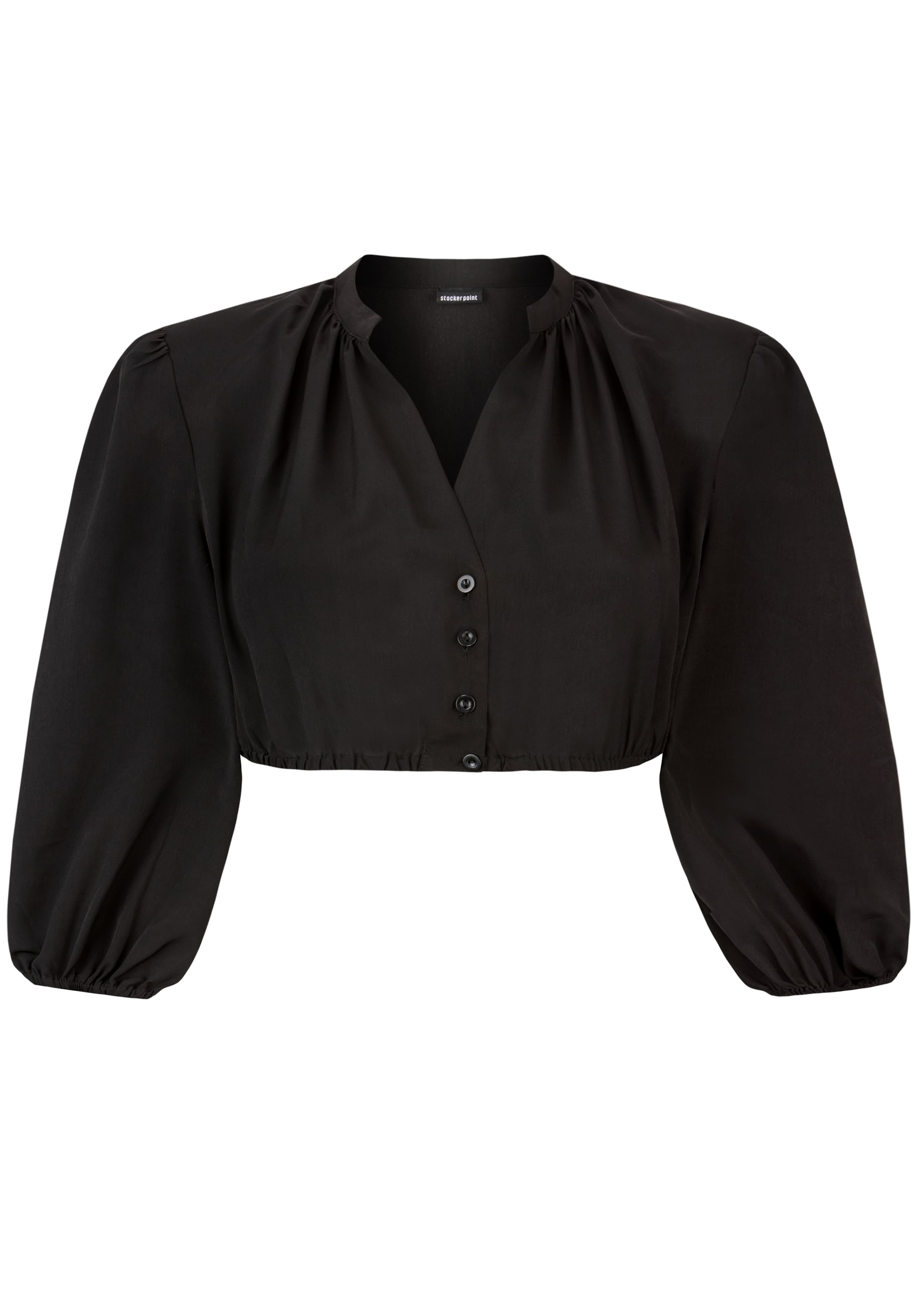 STOCKERPOINT Klederdracht blouse 'Florina' in Zwart: voorkant