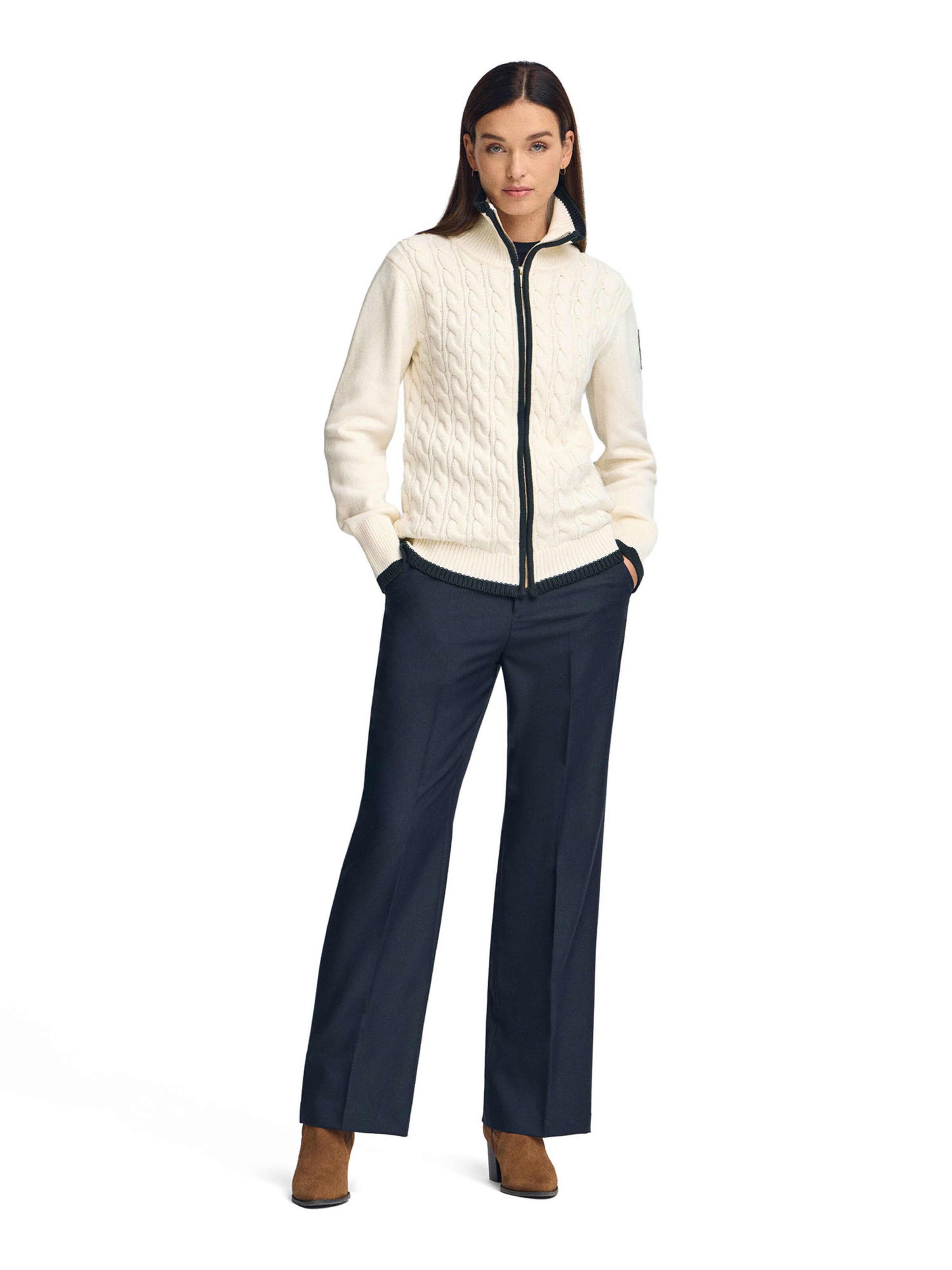 Polo Club Knit Cardigan in White