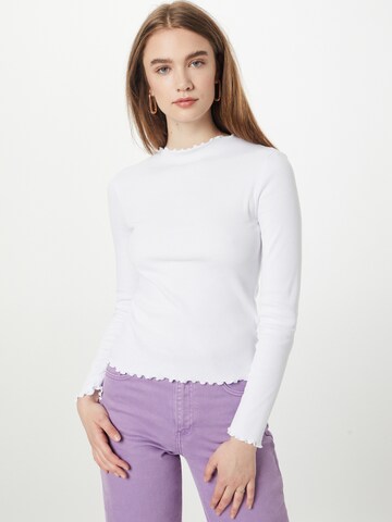 PIECES T-shirt 'Milla' i vit: framsida