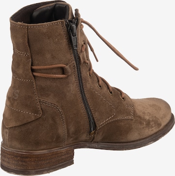 JOSEF SEIBEL Lace-Up Ankle Boots 'Sienna' in Brown