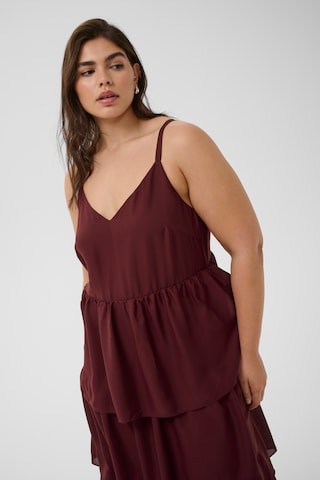 KAFFE CURVE Jurk 'Lory' in Rood
