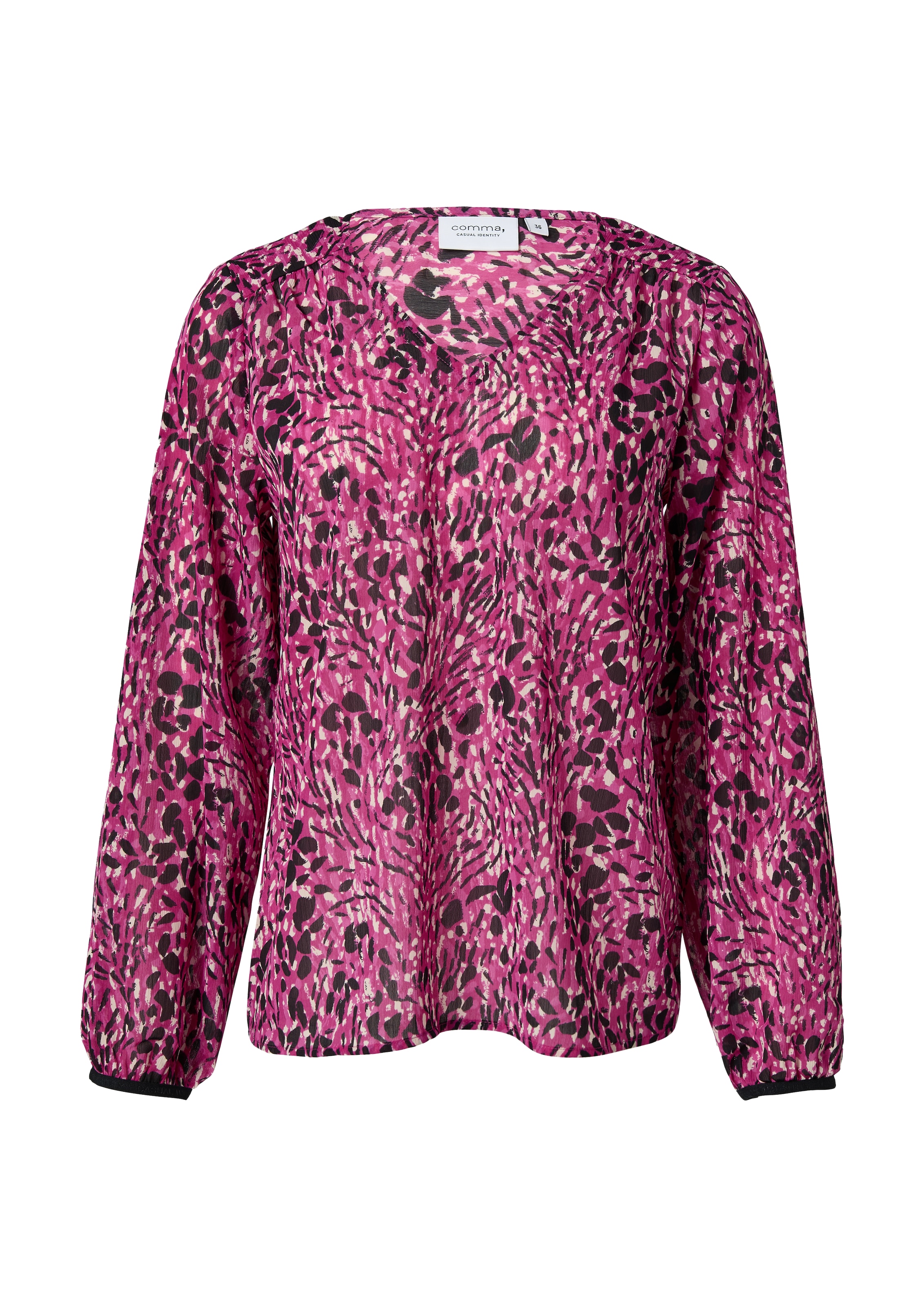 comma casual identity Blouse in Roze: voorkant