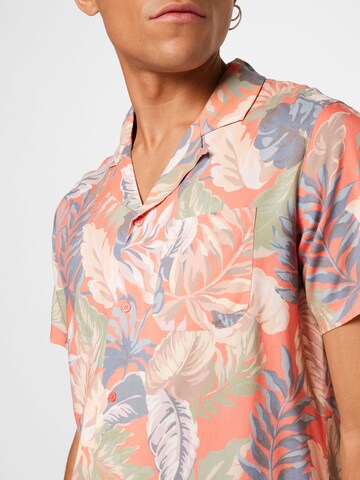 Shiwi Regular fit Button Up Shirt 'HAWAI' in Orange