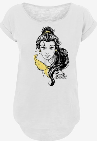 T-shirt 'Belle Sketch' F4NT4STIC en blanc : devant