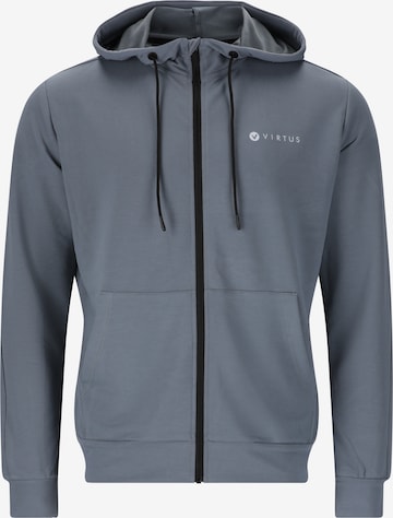 Virtus Sports sweat jacket 'Brent' in Grey: front