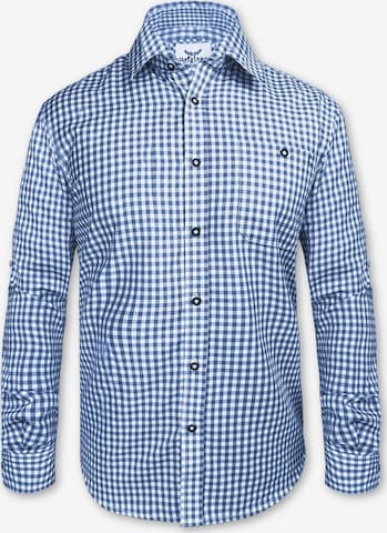 Hofglanz Trachtenhemd in Blau: Vorderseite